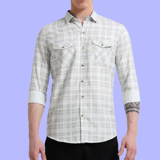 Grey checked shirt