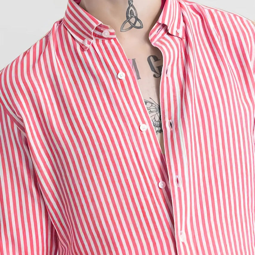 Pink striped shirt