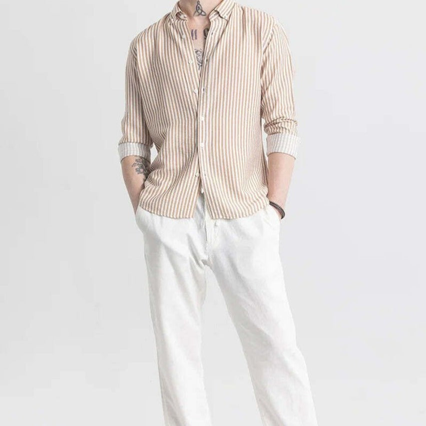 Beige stripped shirt