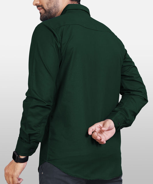Greeen solid shirt