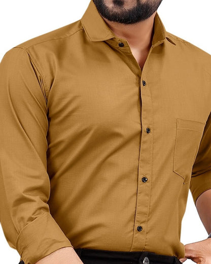 Brown solid shirt