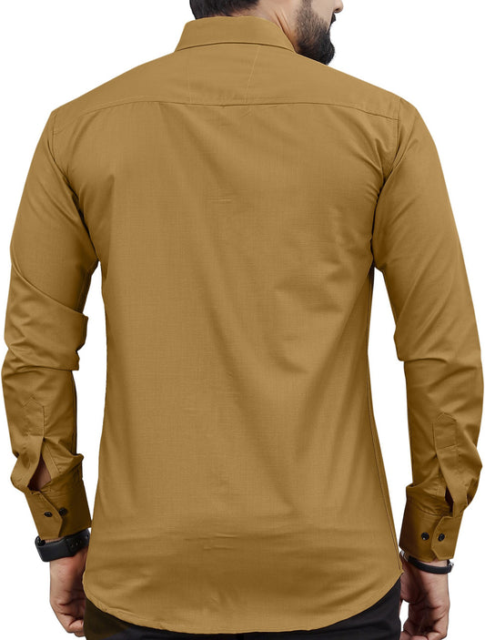 Brown solid shirt