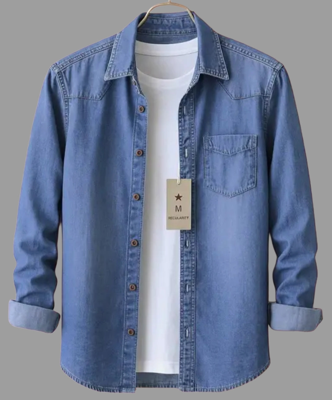 Blue denim shirt