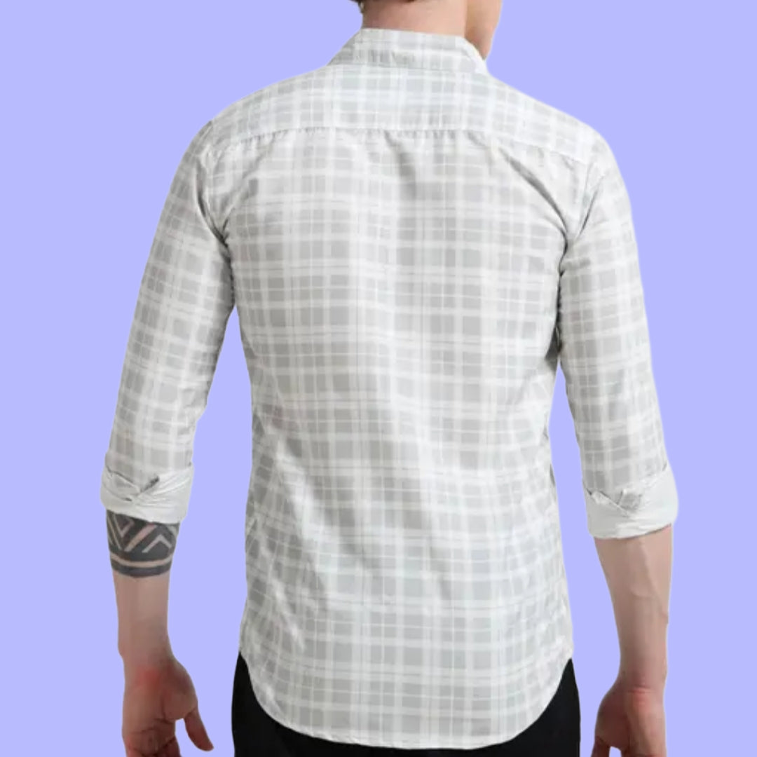Grey checked shirt