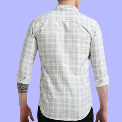 Grey checked shirt