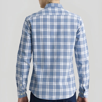 Blue checked shirt