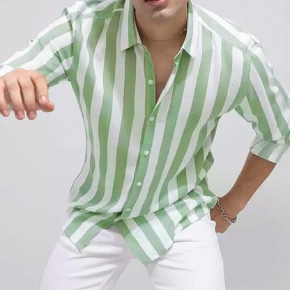 Green stripped shirt