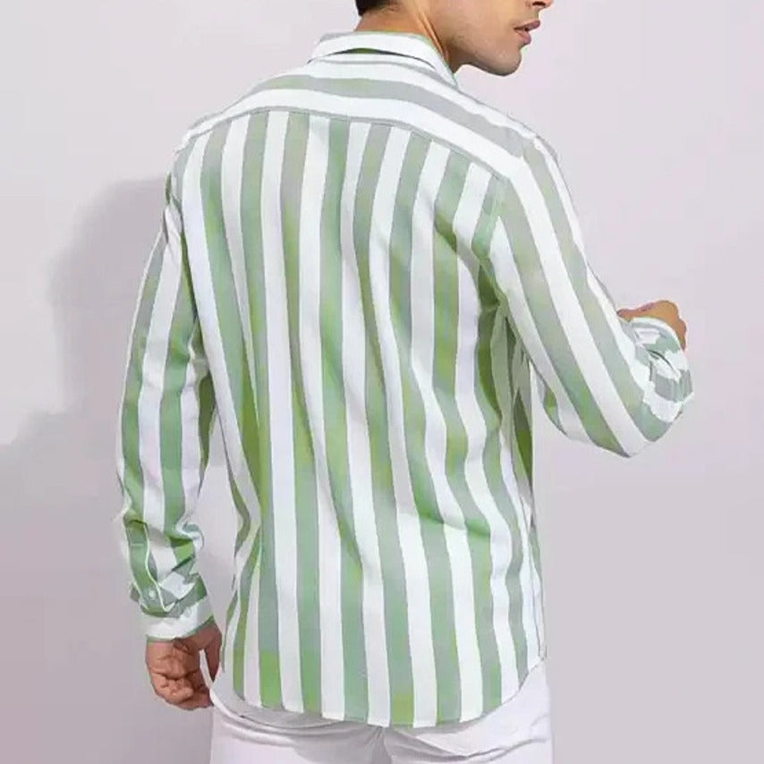 Green stripped shirt