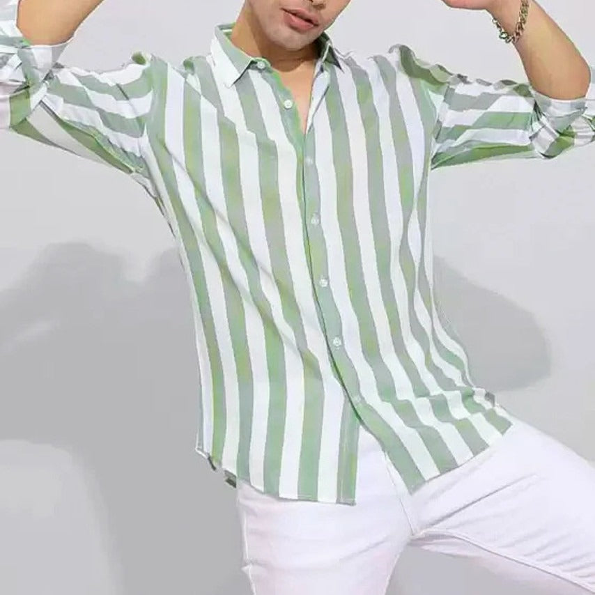 Green stripped shirt