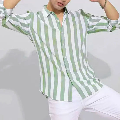 Green stripped shirt