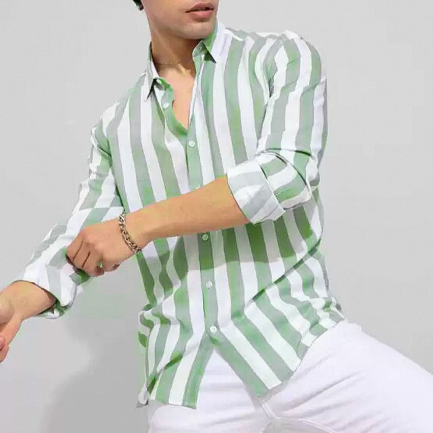 Green stripped shirt