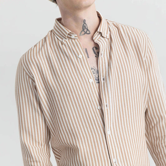 Beige stripped shirt