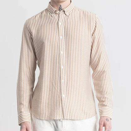 Beige stripped shirt