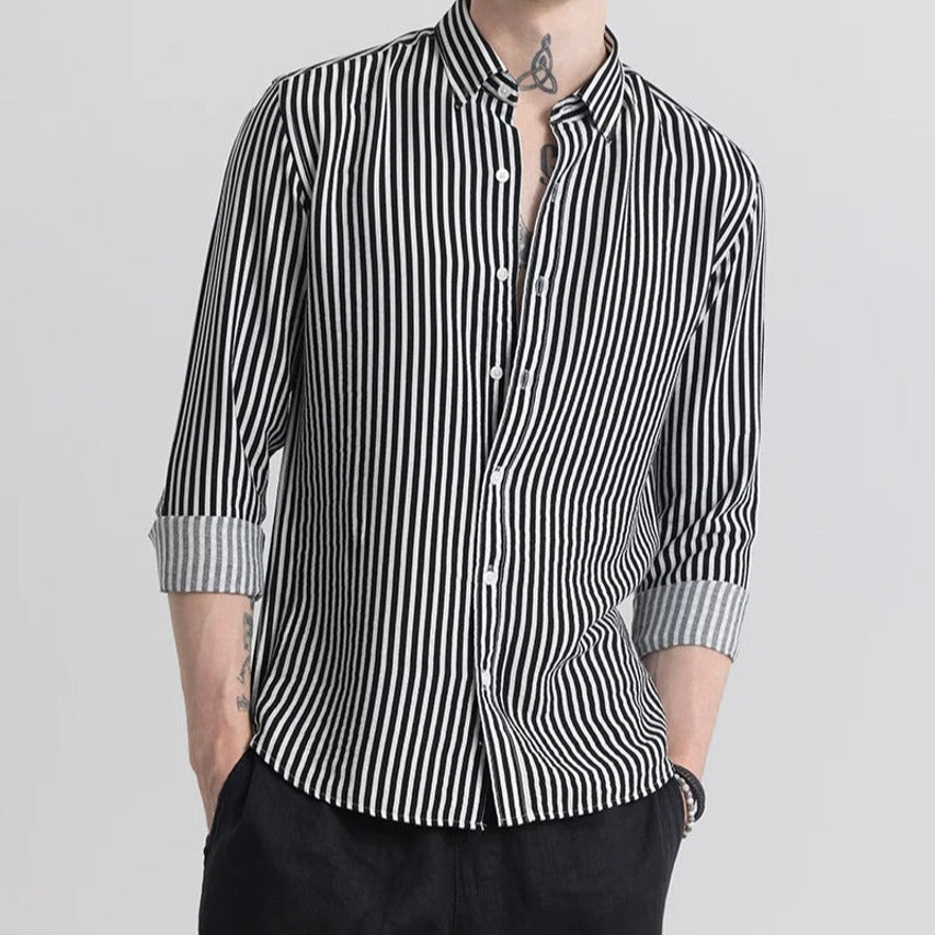 Grey striped shirt