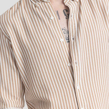 Beige stripped shirt