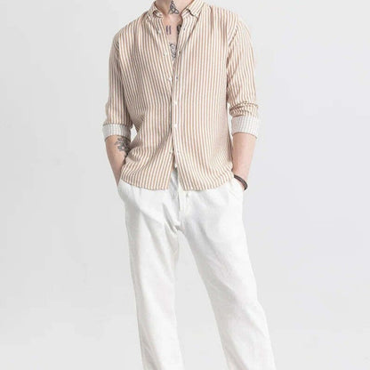 Beige stripped shirt