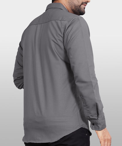 Grey solid shirt