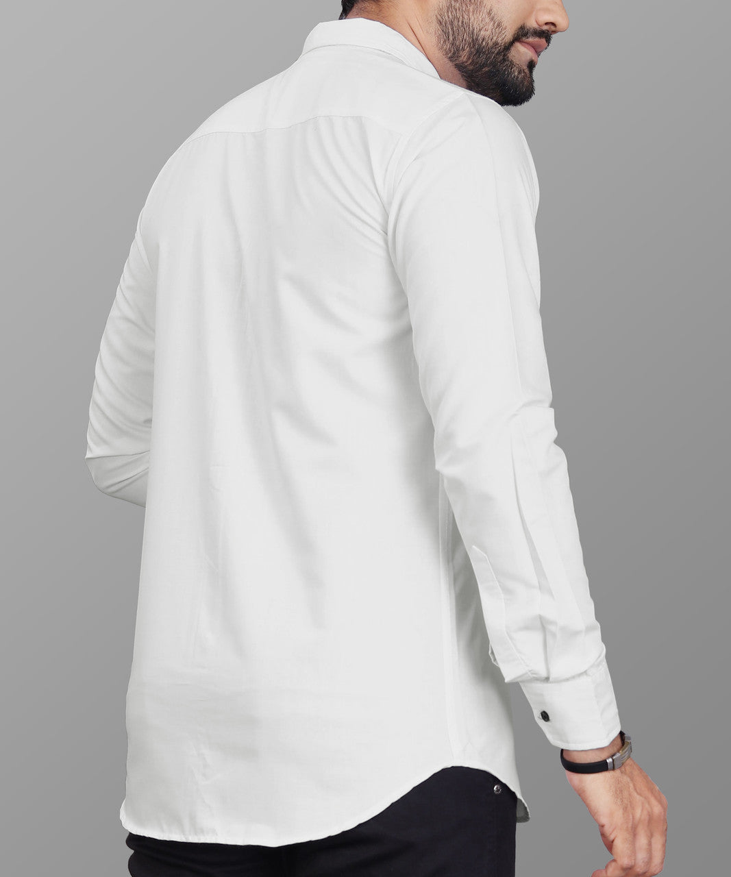 White solid shirt