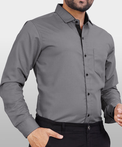 Grey solid shirt