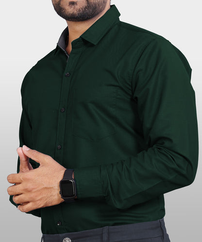 Greeen solid shirt