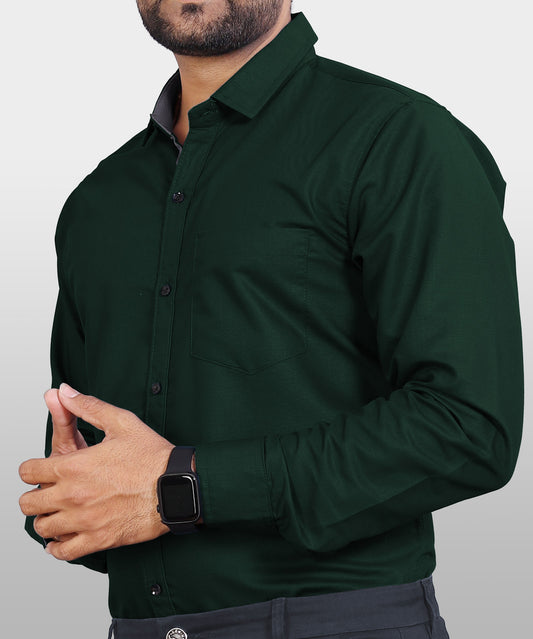 Greeen solid shirt
